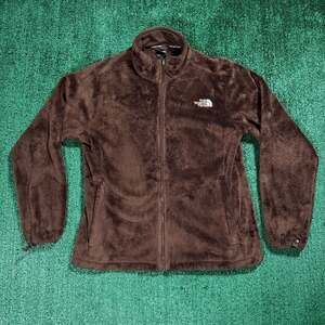 The North Face Osito Fuzzy High Pile Fleece Full Zip Jacket Brown Women's Large